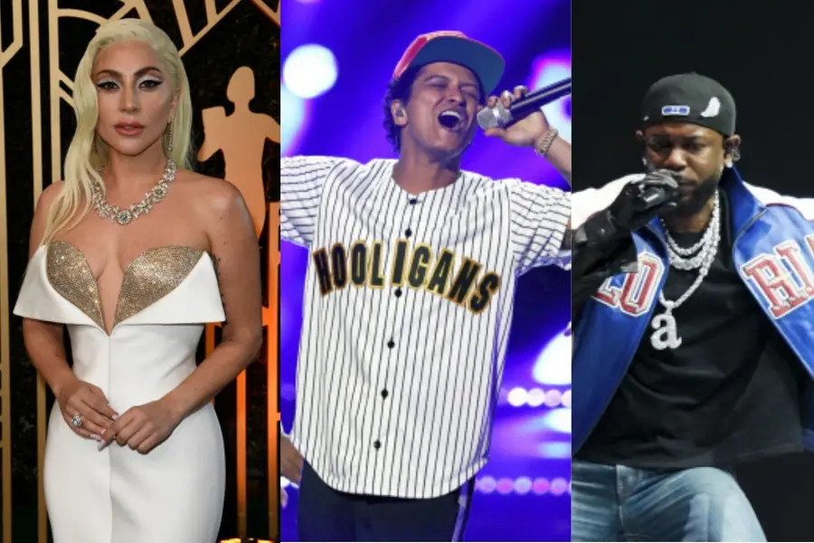 Lady Gaga, Bruno Mars, Kendrick Lamar