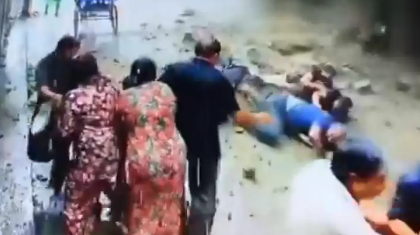 A screengrab of the video showing the incident | PTI