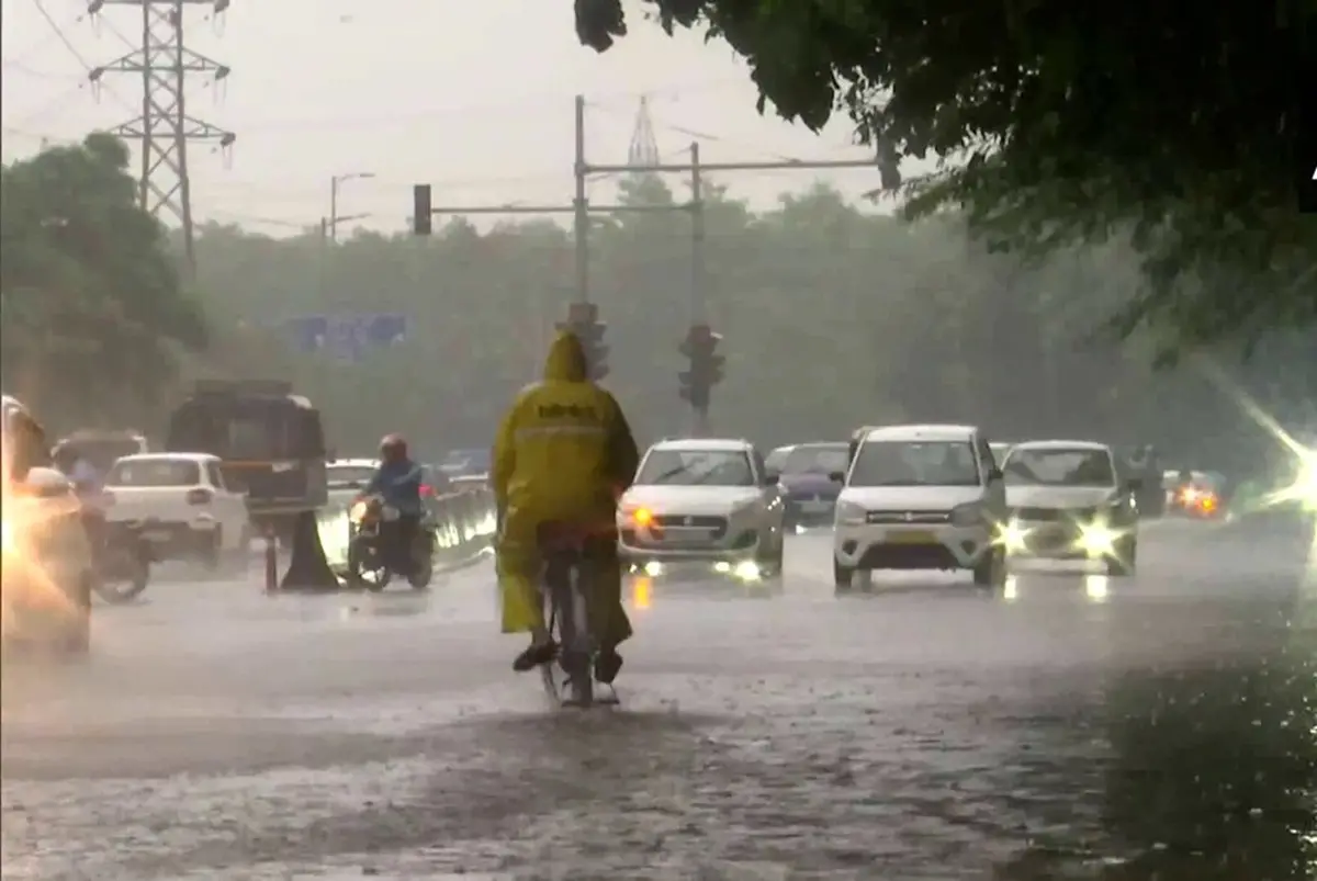 Heavy rain causes severe waterlogging in the Madangir area, Delhi | Source: Visual from ANI video