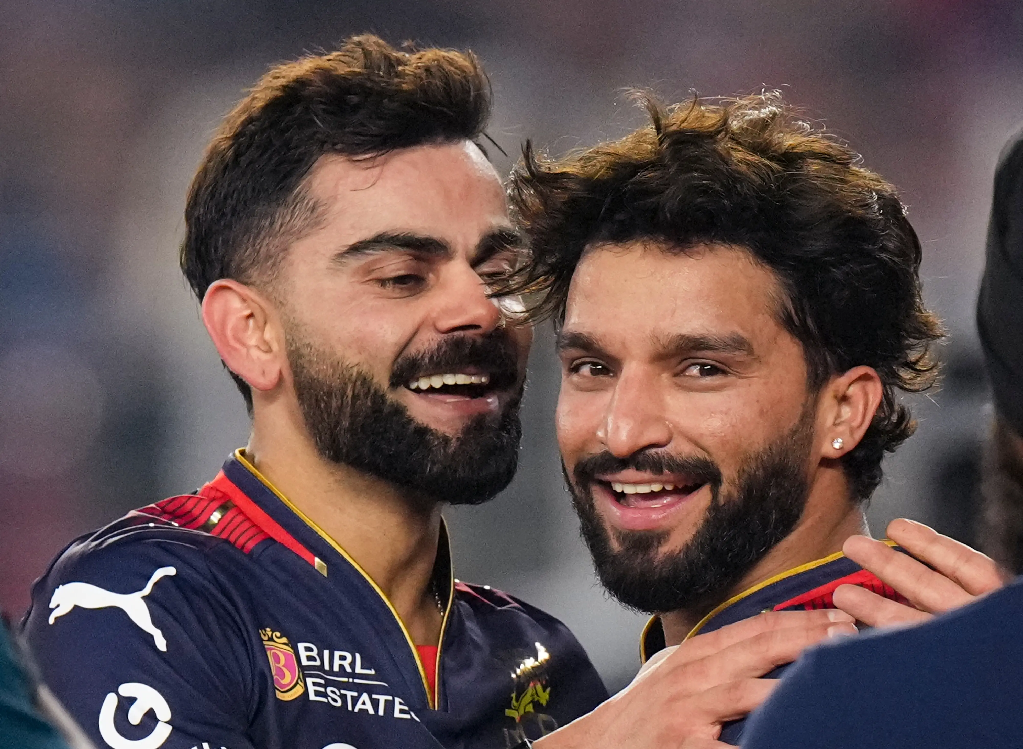 Royal Challengers Bengaluru's captain Rajat Patidar and Virat Kohli celebrate after winning the Indian Premier League (IPL) 2025 T20 final cricket match between Royal Challengers Bengaluru and Punjab Kings, at the Narendra Modi Stadium, in Ahmedabad | Photo: PTI