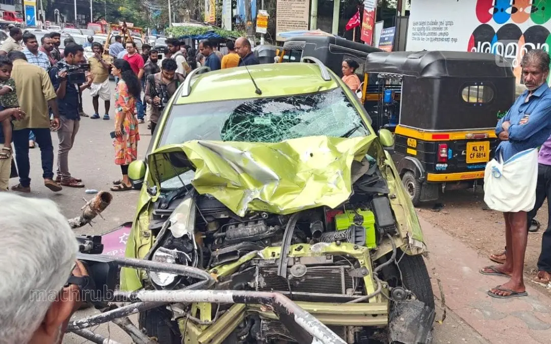 The car involved in the accident | Mathrubhumi