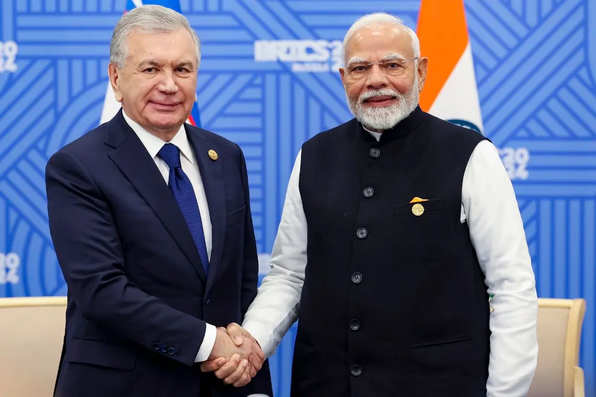 File Photo: Prime Minister Narendra Modi meets Uzbekistan President Shavkat Mirziyoyev | PTI