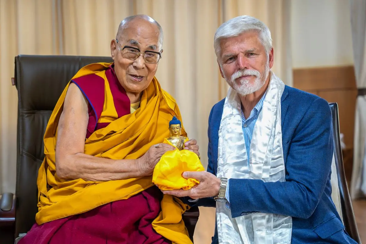 Czech Republic President Petr Pavel meets Tibetan spiritual leader Dalai Lama | Photo: ANI