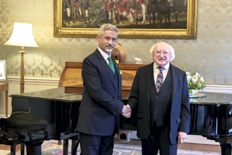 External Affairs Minister S. Jaishankar with Ireland President Michael D. Higgins