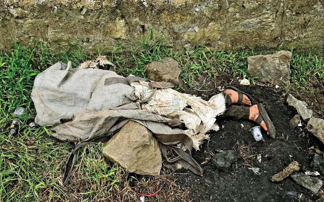 The man found sleeping inside the sack in Perumbavoor