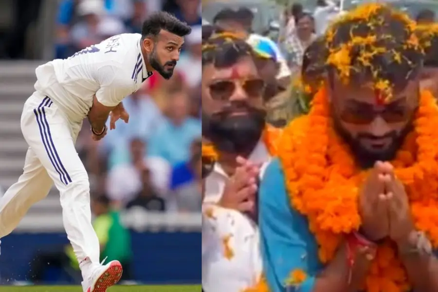 A homecoming like a dream: Akash Deep rides in an open jeep, showered with flowers as people revere their hero | WATCH