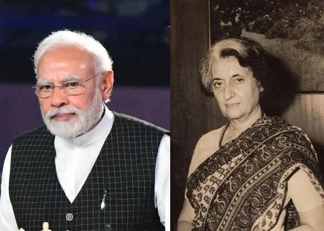 Narendra Modi, Indira Gandhi | ANI/Mathrubhumi