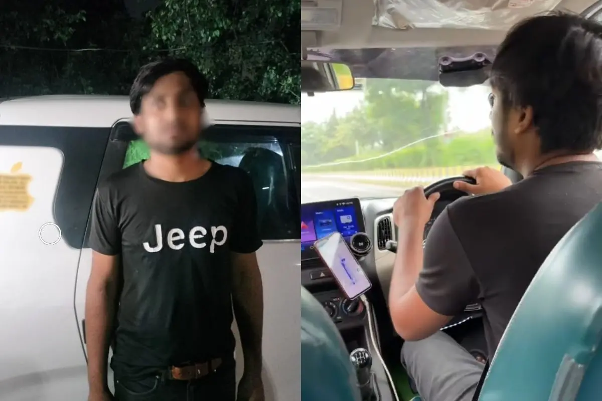 The driver claimed he was driving safely and refused to let the family out | Credits: @DCPCentralNoida on X