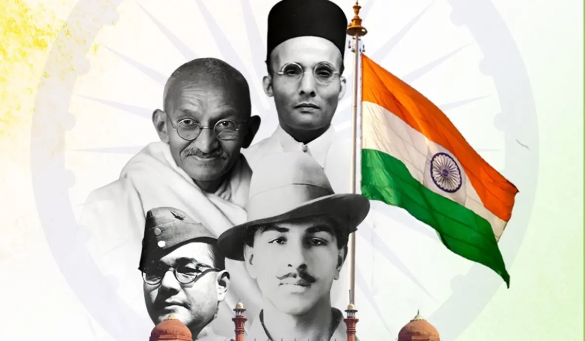 Oil ministry post featuring V D Savarkar alongside Mahatma Gandhi