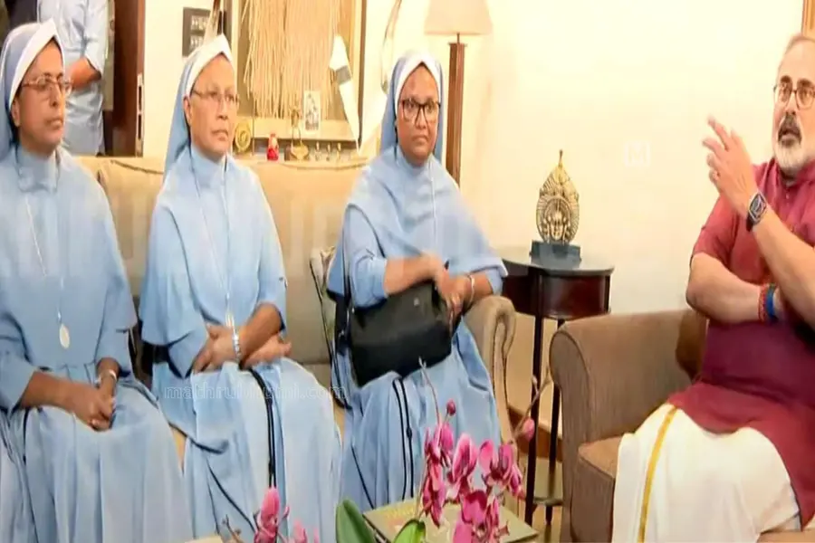 Kerala nuns in Chhattisgarh conversion case meet BJP’s Rajeev Chandrasekhar in Delhi