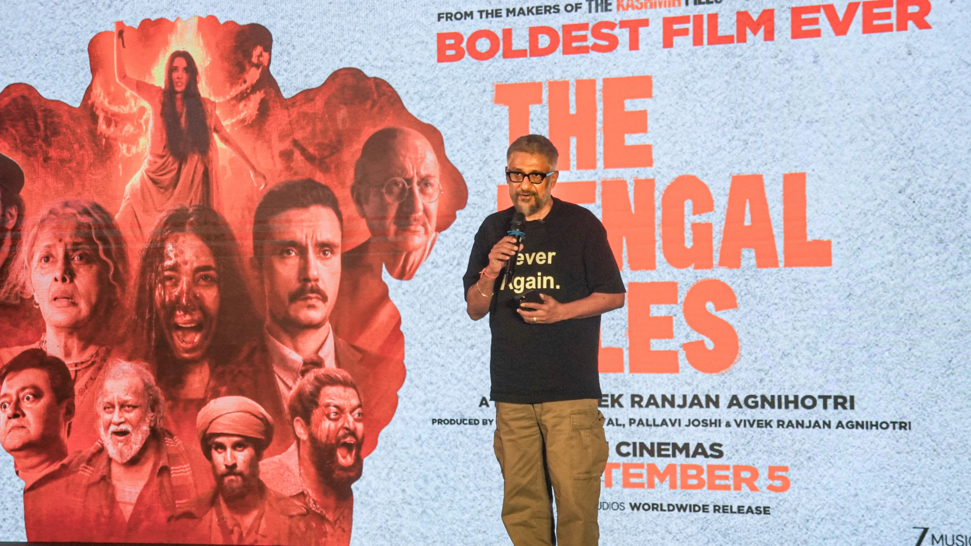 Bollywood film director Vivek Agnihotri speaks during an interaction with the media ahead of the release of his film 'The Bengal Files' | PTI