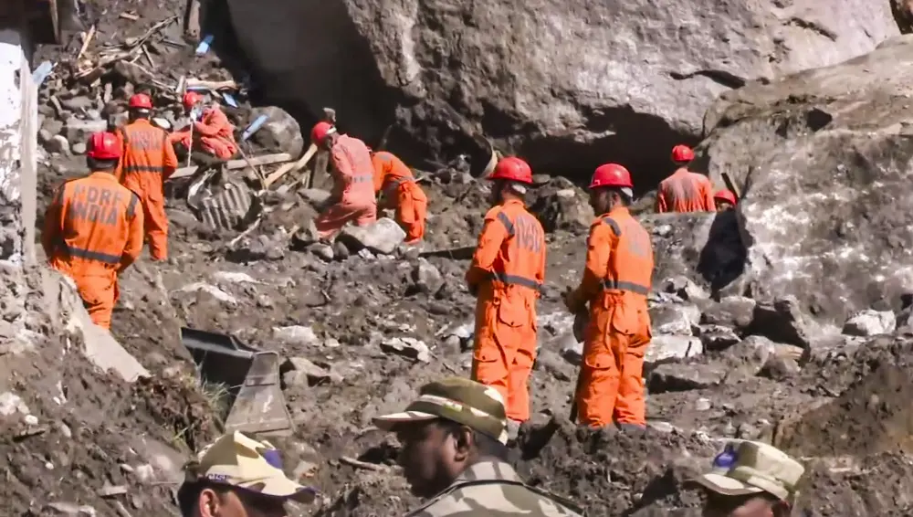 Search and rescue operation underway at cloudburst-hit Chisoti village, in Kishtwar district | PTI