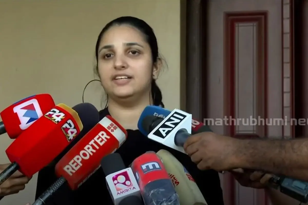 Rini Ann George speaking to media | Mathrubhumi News screengrab