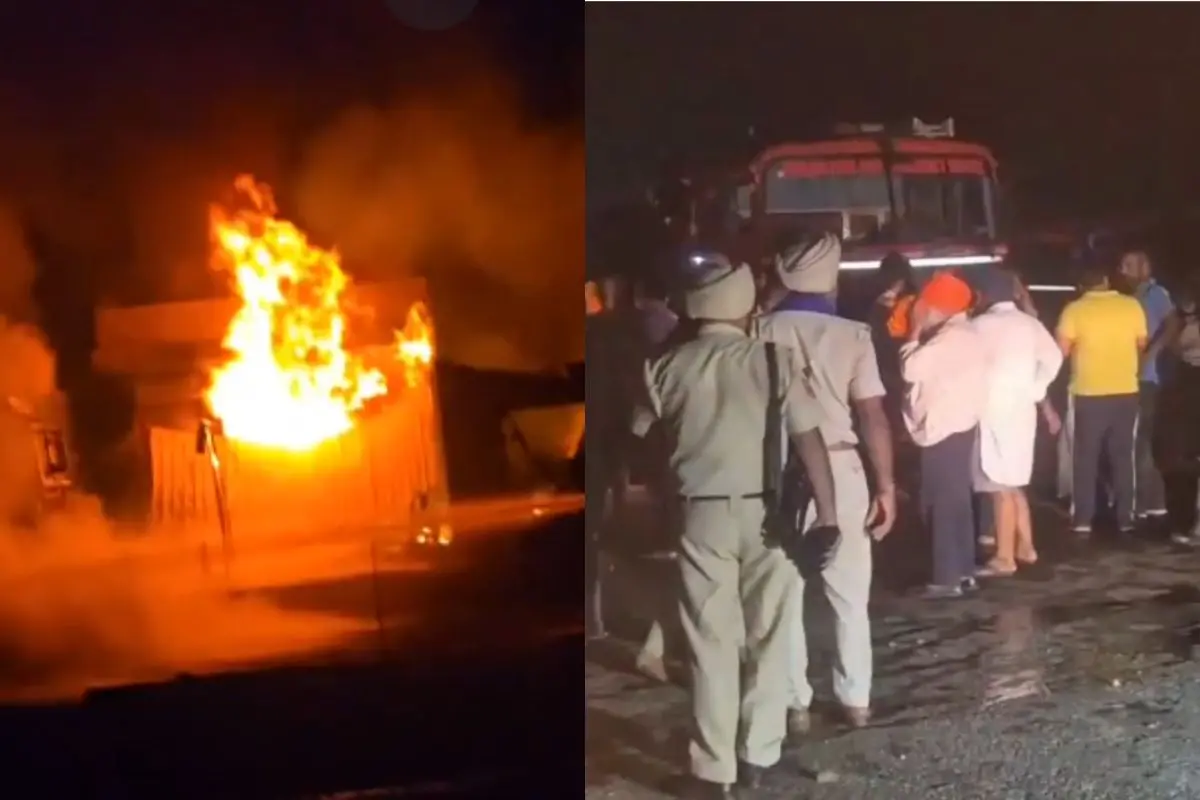 Rescue teams at LPG tanker fire site in Hoshiarpur