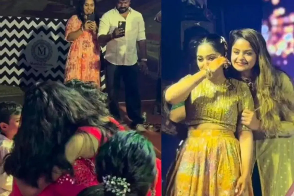 Arya breaks into tears as Khushi hugs Sebin. | Screengrab/Instagram