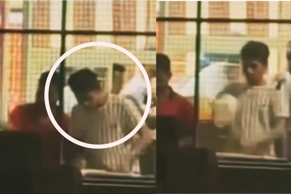 Dhaba worker spitting on roti