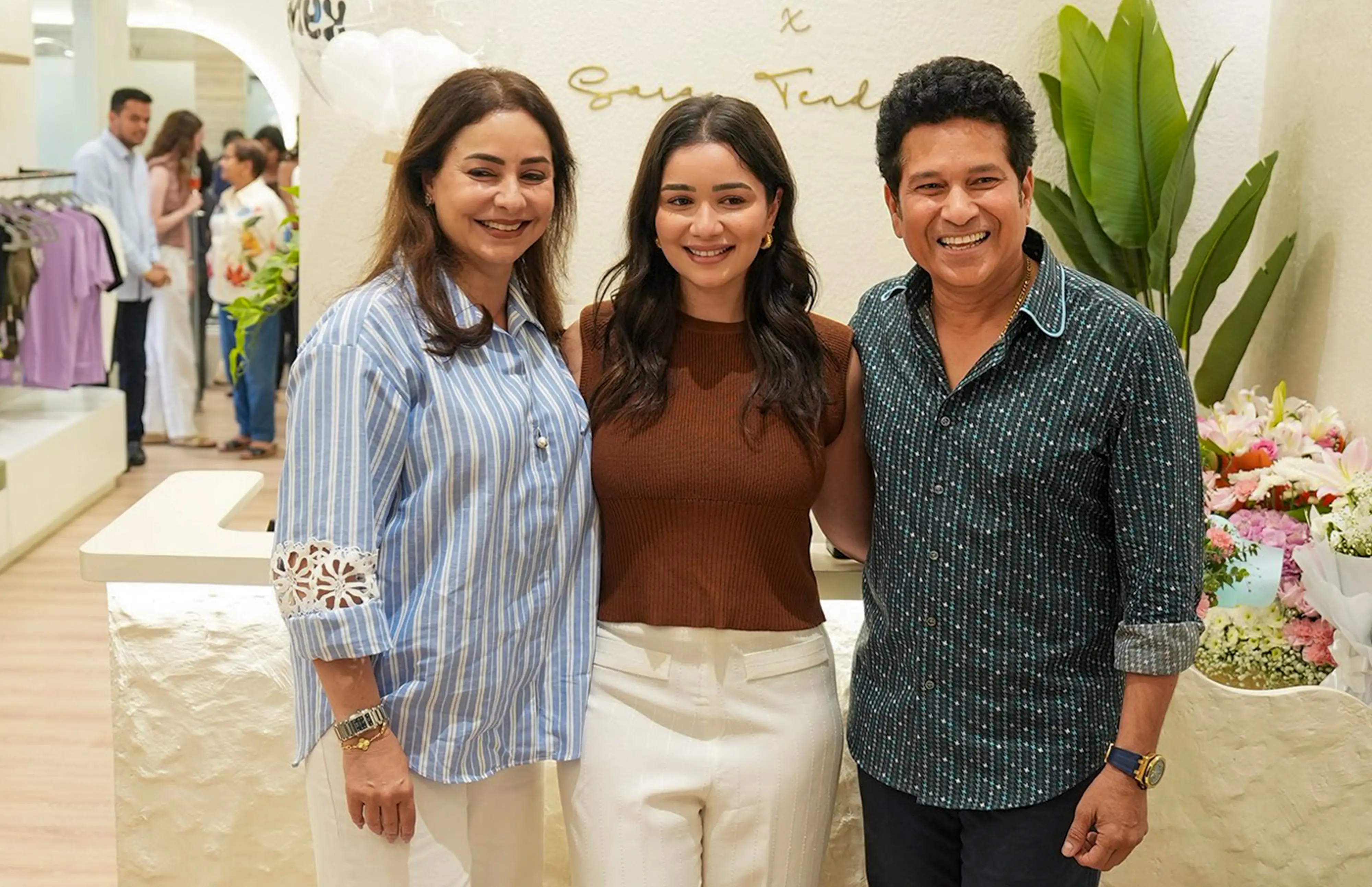 Former cricketer Sachin Tendulkar with his wife Anjali Tendulkar and daughter Sara Tendulkar | PTI