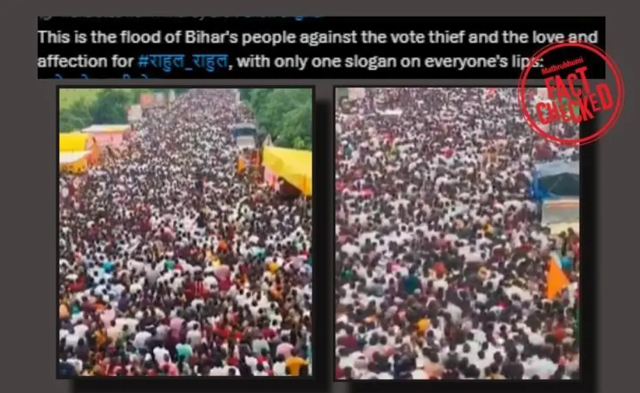 A screengrab of the post sharing the video