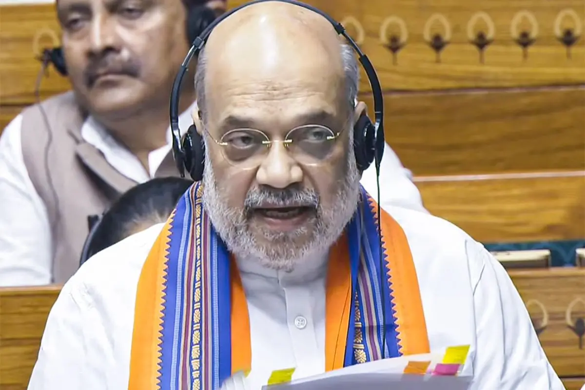 Union Home Minister Amit Shah tables in Lok Sabha the Constitution (One Hundred and Thirtieth Amendment) Bill, 2025, Government of Union Territories (Amendment) Bill, 2025, Jammu and Kashmir Reorganisation (Amendment) Bill, 2025, in New Delhi on Wednesday. Photo: ANI