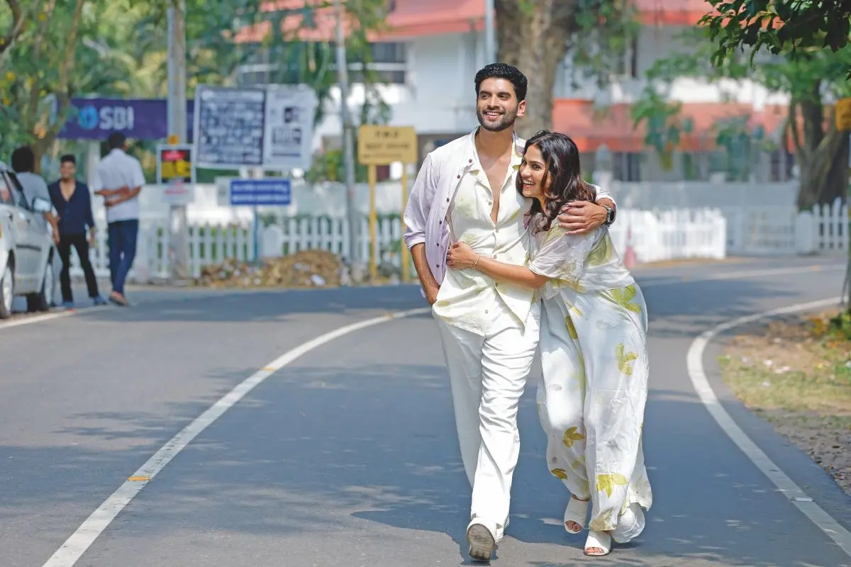 Film actress Swasika with her fiance Prem Jacob, actor.