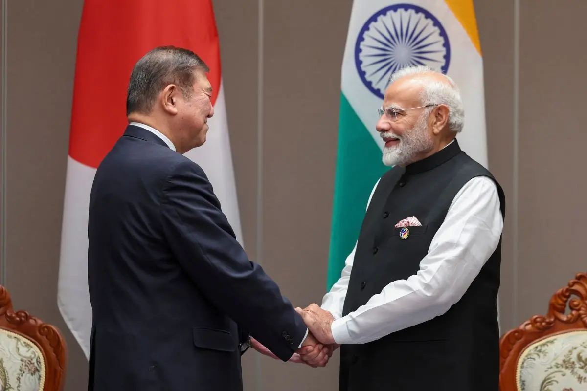 Prime Minister Narendra Modi with Japanese PM Shigeru Ishiba during a bilateral meeting, in Vientiane (File photo: PTI)