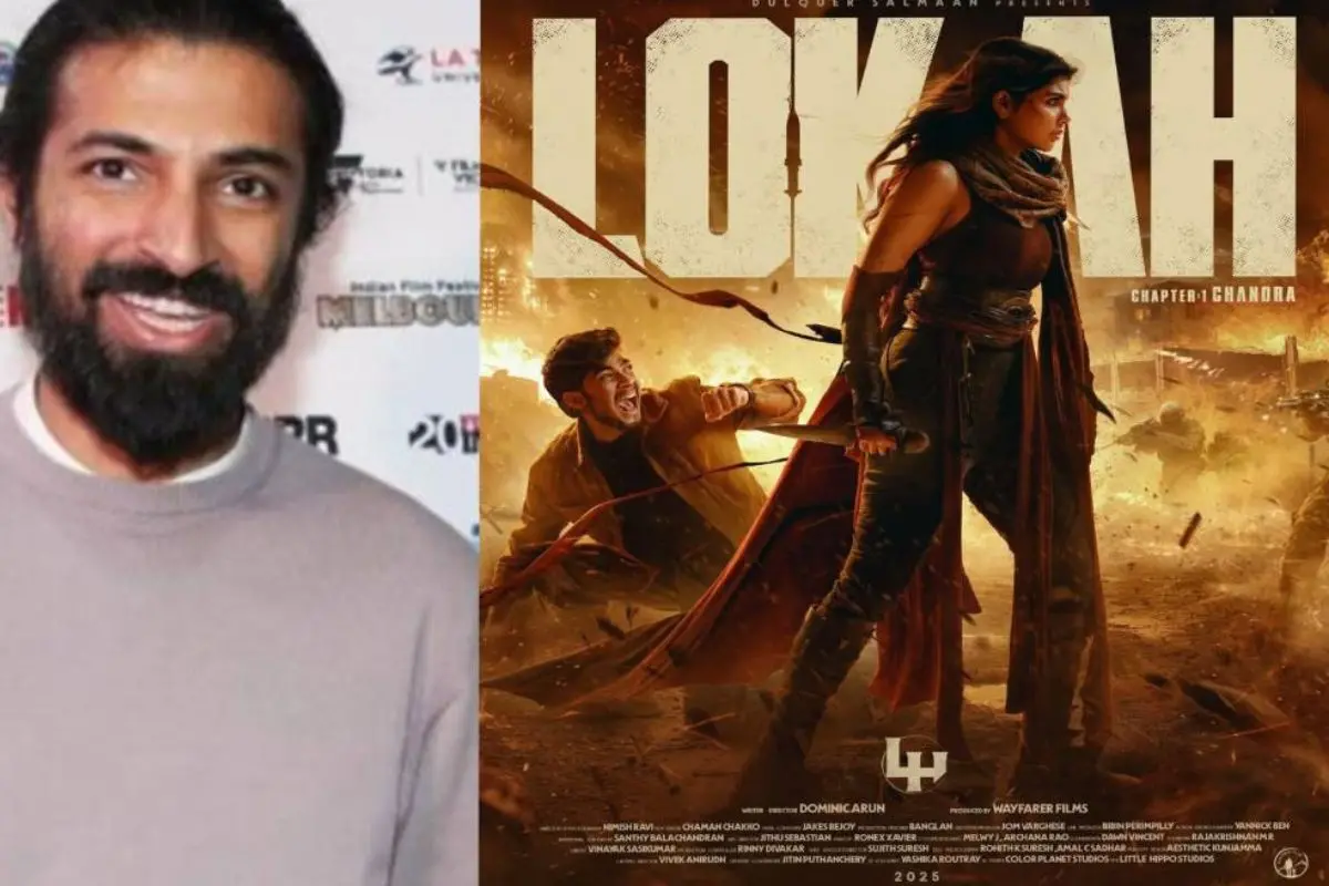 From (L) Nag Ashwin, poster of 'Lokah Part One: Chandra'. | Photo: imdb.com/X