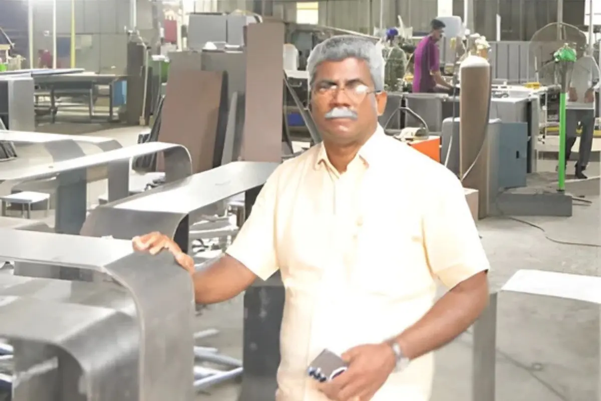 Raghunathan at his furniture company | Photo: Mathrubhumi