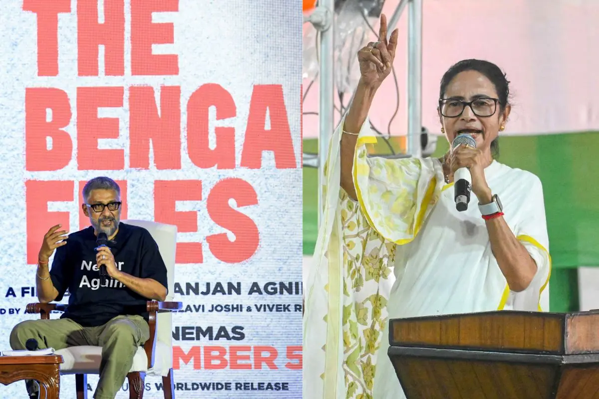 Filmmaker Vivek Agnihotri makes an open appeal to West Bengal CM Mamata Banerjee through a video message ahead of the release of his film 'The Bengal Files', scheduled to hit theatres on September 5, 2025. Photos: PTI