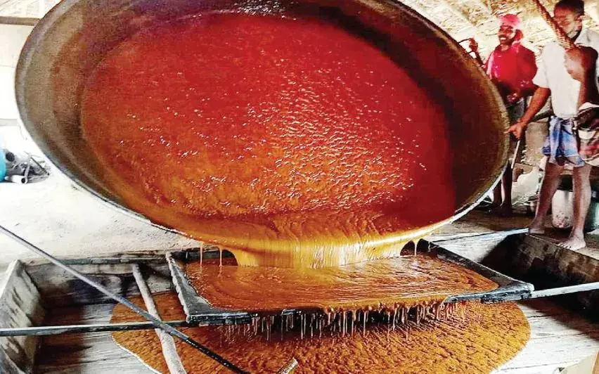 A Marayoor jaggery production unit