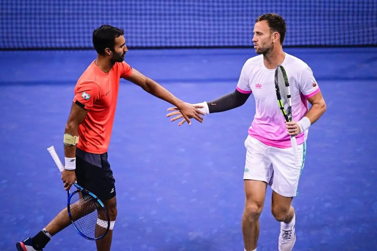 Yuki Bhambri and Michael Venus at US Open. | Photo: Instagram