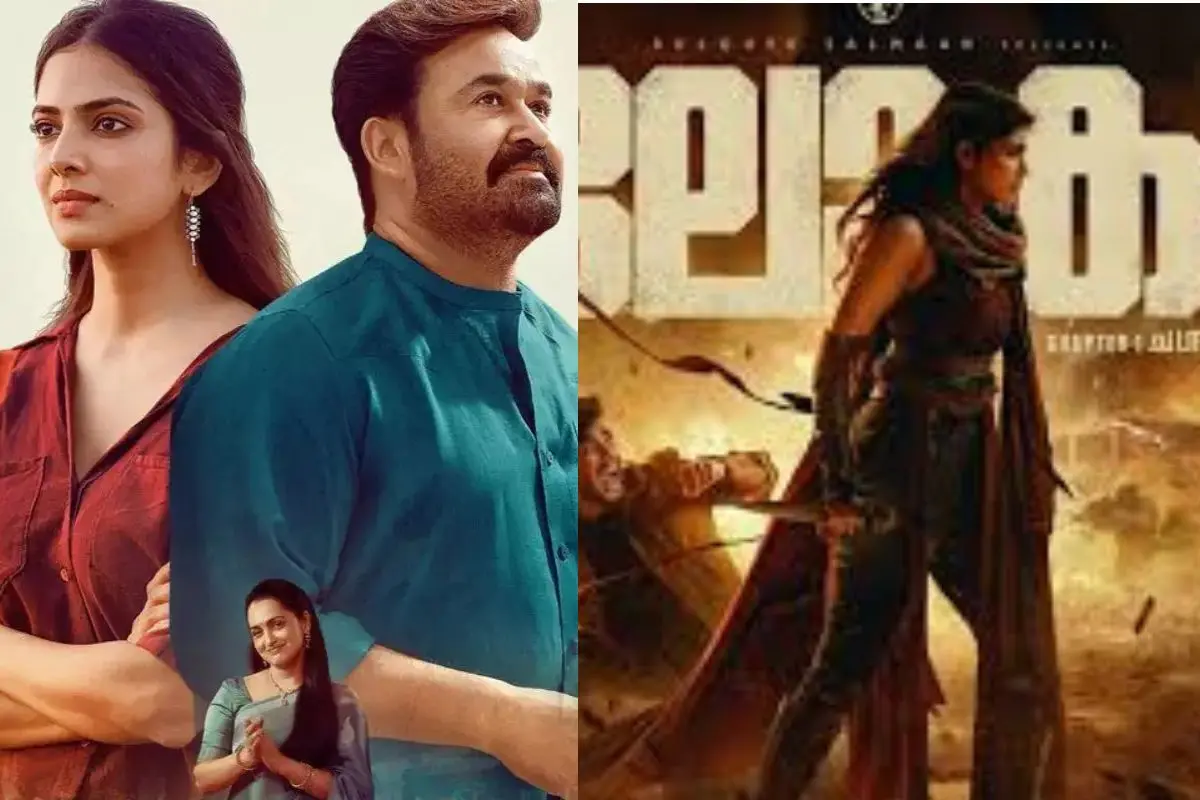 Posters of Mohanlal's family entertainer 'Hridayapoorvam' and Arun Dominic's fantasy action blockbuster 'Lokah Chapter 1 - Chandra', the two biggest Onam 2025 releases that clashed at the box office. Photos: X