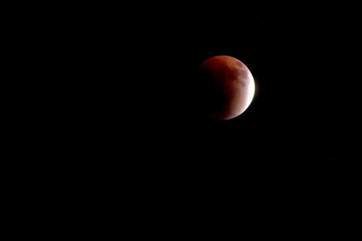 Red moon visual shared by ANI