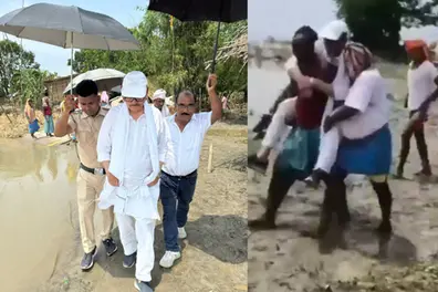 'Unwell' Congress MP gets piggyback ride from villagers during flood inspection in Bihar; video goes viral
