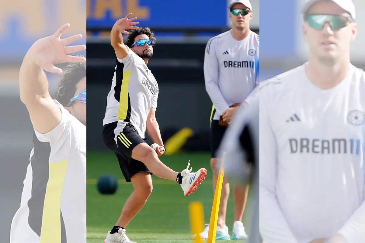 India's Kuldeep Yadav and team's bowling coach Morne Morkel at a practice session. | Photo: ANI