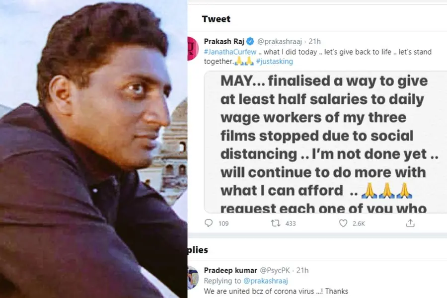 ജനതാ കര്‍ഫ്യൂവില്‍ പ്രകാശ് രാജ് ചെയ്തത്; കയ്യടിച്ച് സോഷ്യല്‍ മീഡിയ