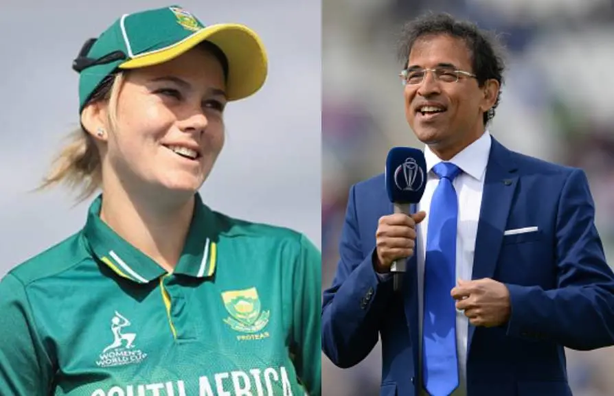 Dane van Niekerk and Harsha Bhogle Photo Courtesy: Getty Images
