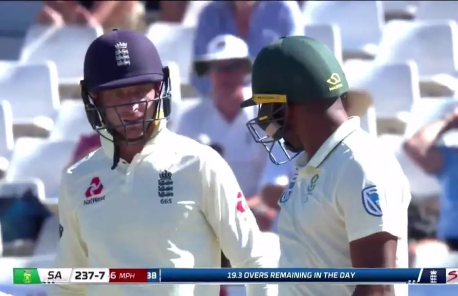 Jos Butler and Vernon Philander Photo Courtesy: Videograb