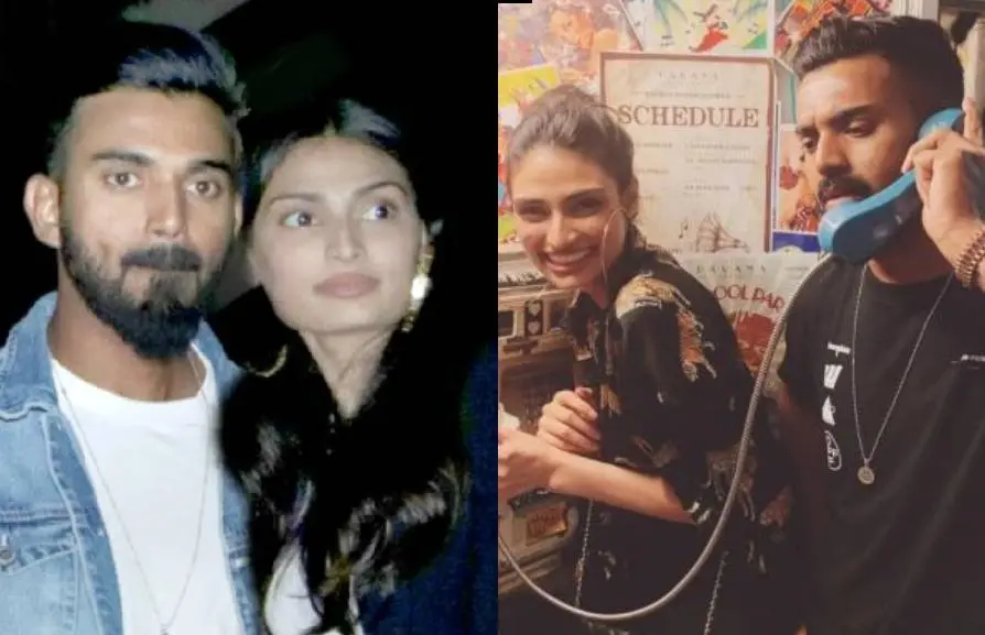 Athiya Shetty and KL Rahul  Photo: Twitter, Instagram