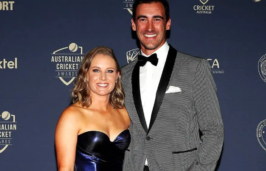Mitchell Starc and Alyssa Healy    Photo Courtesy: Twitter| Alyssa Healy