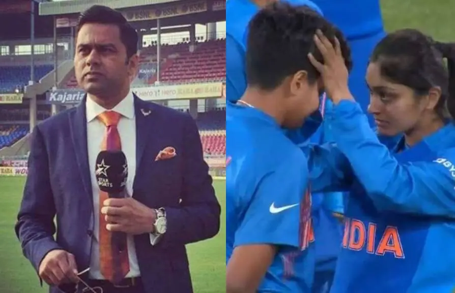 Akash Chopra and Indian Team Members Photo Courtesy: Twitter