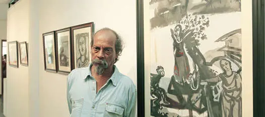 കെ. പ്രഭാകരന് തന്റെ രചനക്കു മുമ്പില്