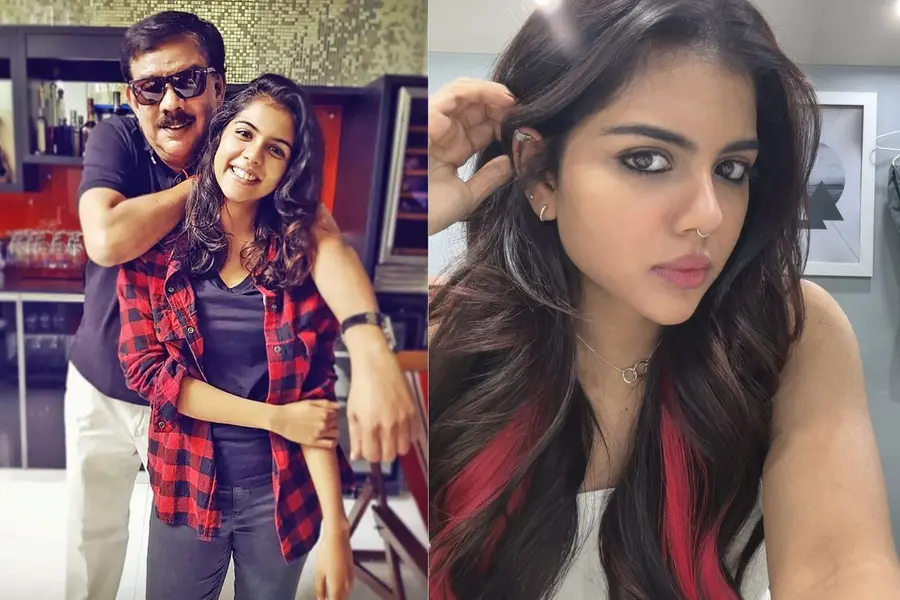 Kalyani Priyadarshan with her father Priyadarshan