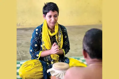 Breaking barriers: Apoorva Arthur becomes first woman to study ‘Mizhavu’ full-time at Kerala Kalamandalam
