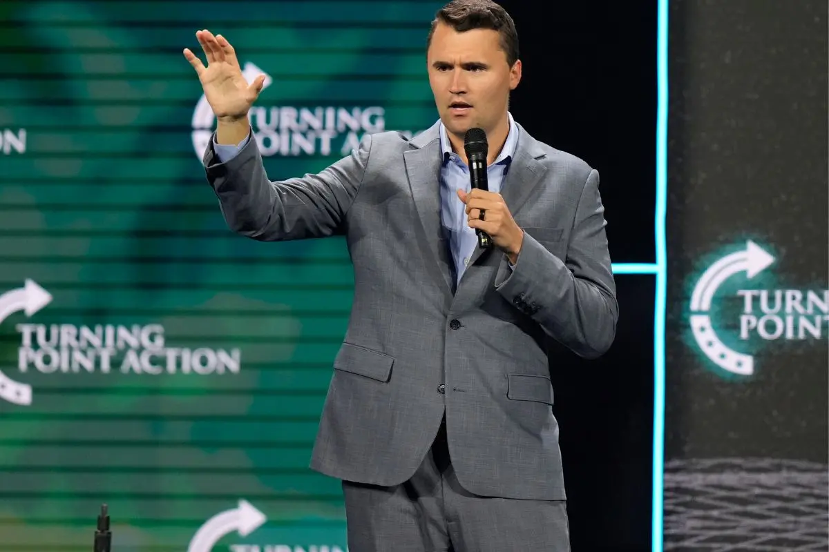 Charlie Kirk at The Believers' Summit 2024 at a Turning Point Action event in West Palm Beach in 2024. Photo: AP