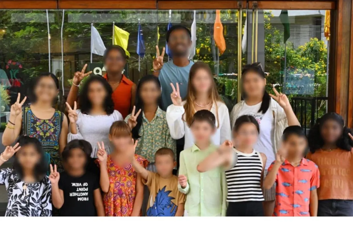 Children who won the international online painting competition organised by the Tourism Department returned to Kerala