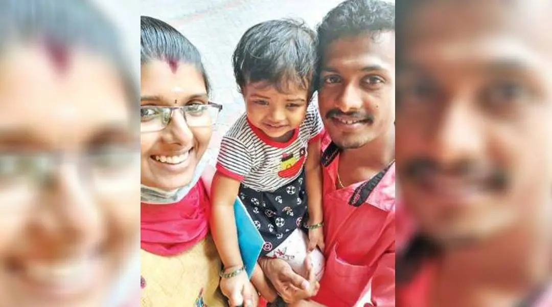 ചേര്ത്തലയിലെ വീട്ടില് തിരിച്ചെത്തിയ അന്വിത മാതാപിതാക്കള്ക്കൊപ്പം