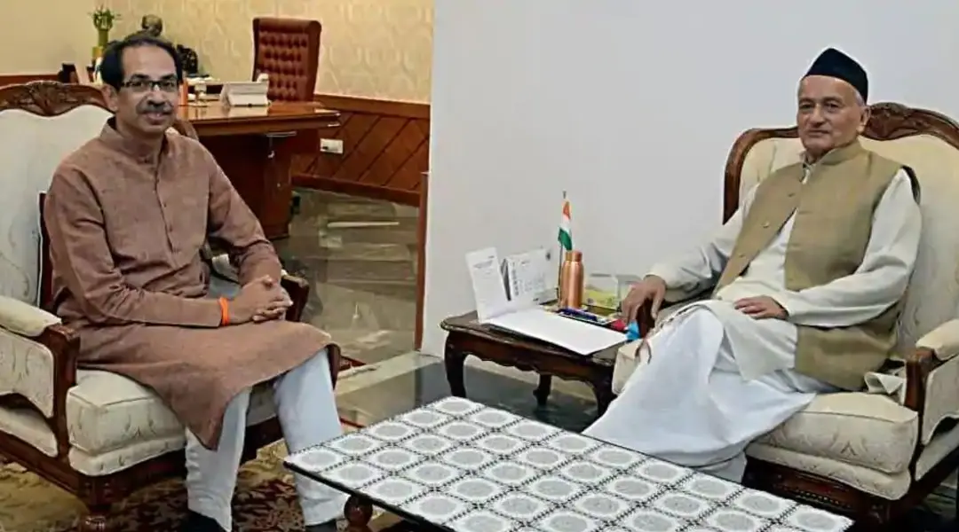 മഹാരാഷ്ട്ര മുഖ്യമന്ത്രി ഉദ്ധവ് താക്ക്റെ, ഗവര്ണര് ഭഗത് സിംഗ് കോഷിയാരി.. Image|ANI