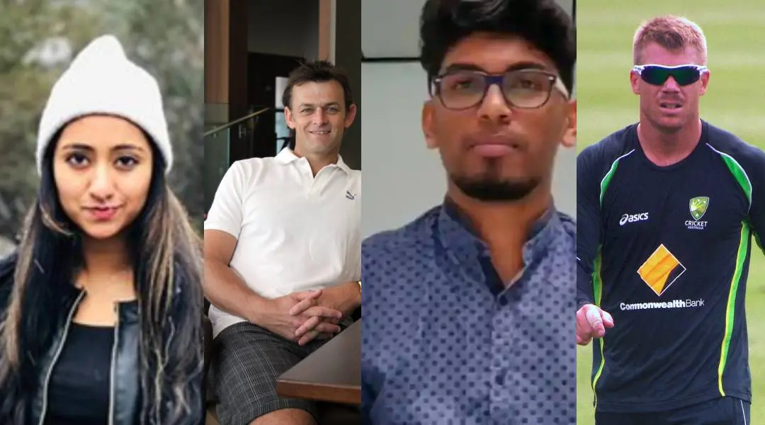 ഷാരോണ് വര്ഗീസ്, ആദം ഗില്ക്രിസ്റ്റ്, ശ്രേയസ് ശ്രേസ്ഥ്, ഡേവിഡ് വാര്ണര്