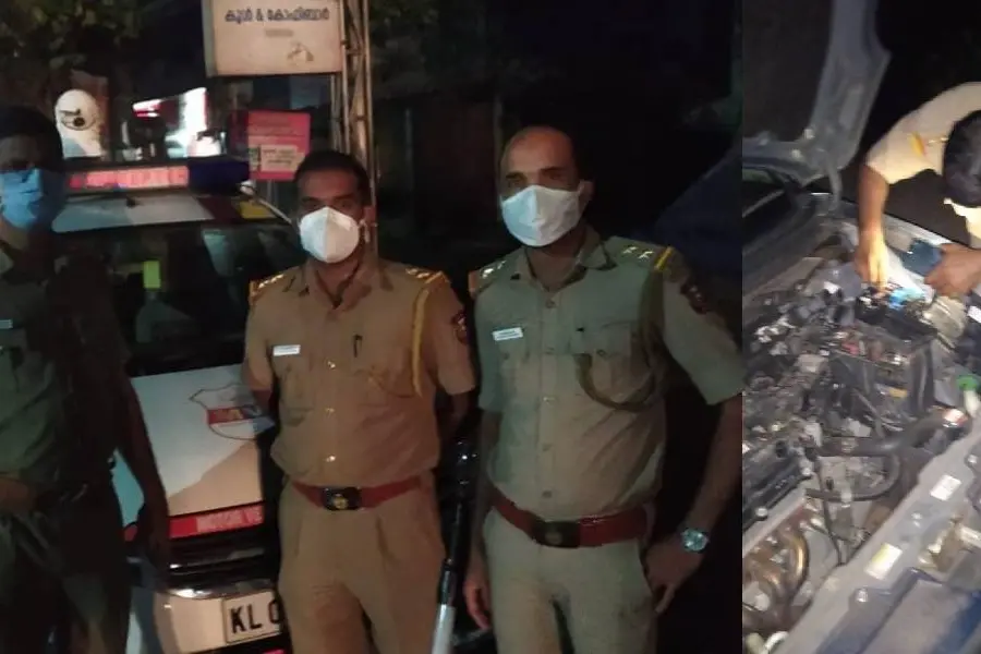 ബാറ്ററി ചാര്ജ് തീര്ന്ന് കാര് പണിമുടക്കി; മെക്കാനിക്കുമാരായി വെഹിക്കിള് ഇന്സ്പെക്ടര്മാര്