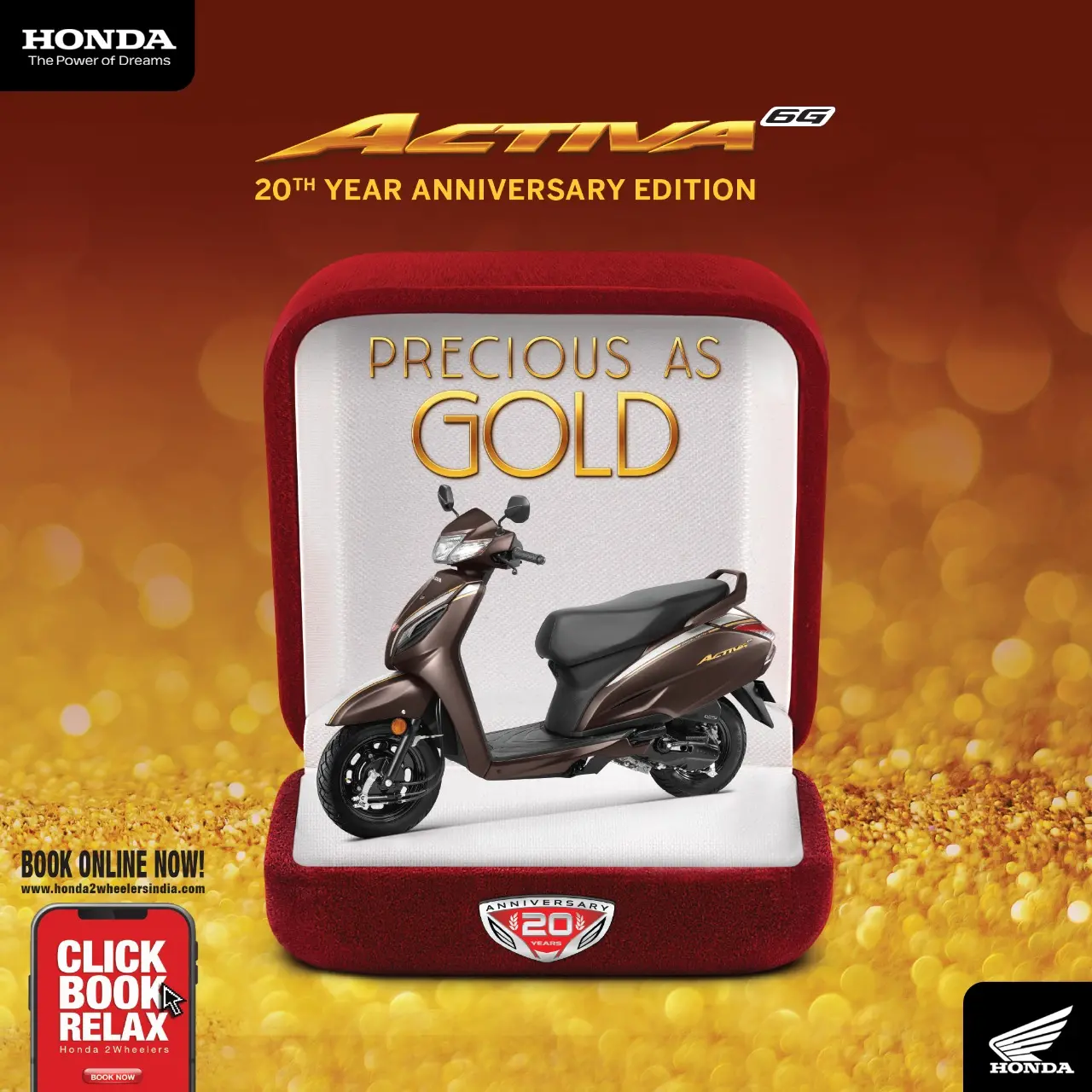 ഹോണ്ട ആക്ടീവ 20 ആനിവേഴ്സറി എഡിഷന് | Photo: Honda 2Wheelers India
